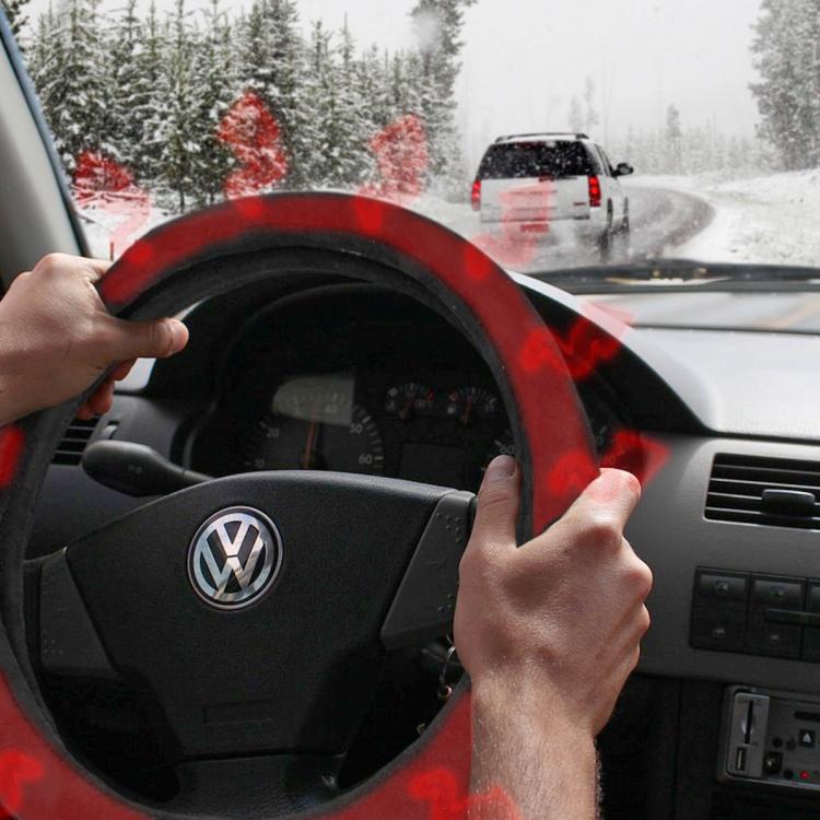 Heated Steering Wheel Cover - Heated steering wheel attachment