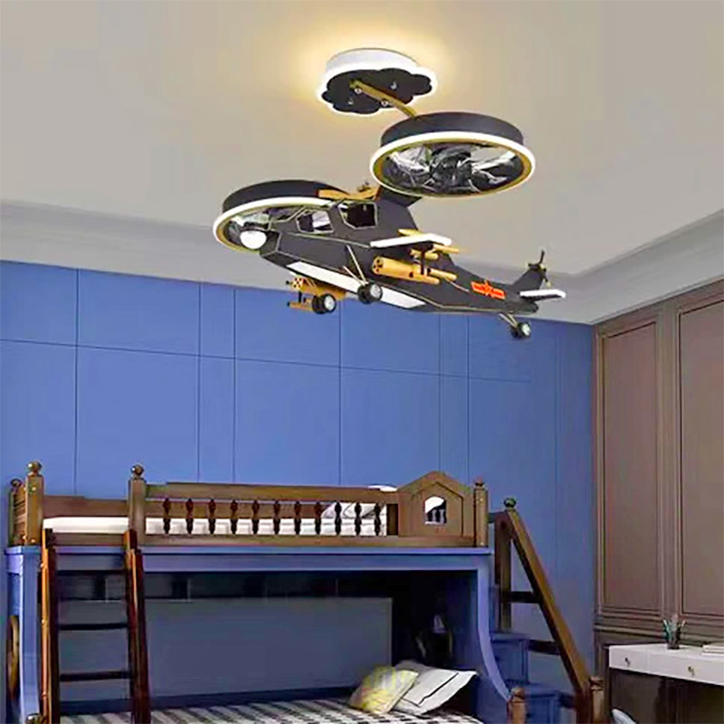 Helicopter Fan With Lights - Helicopter ceiling fan with dual rotors