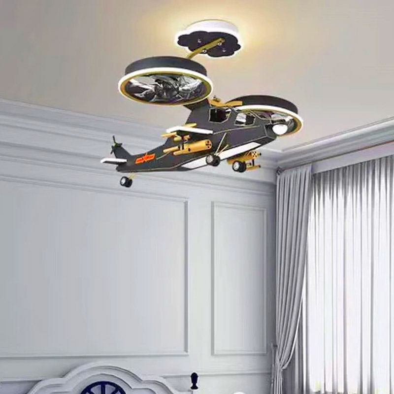 Helicopter Fan With Lights - Helicopter ceiling fan with dual rotors