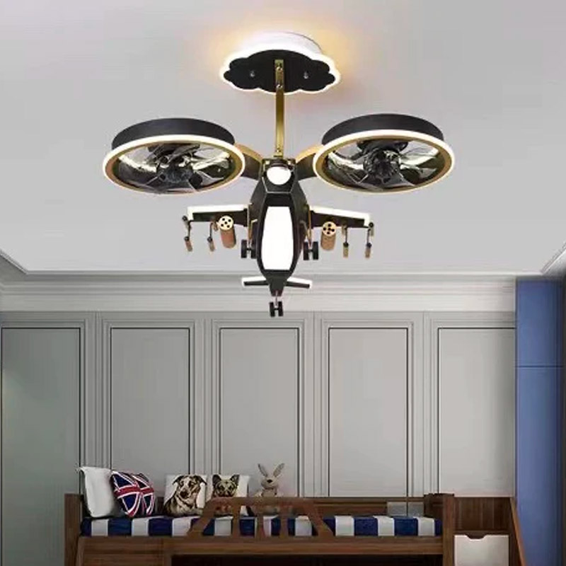 Helicopter Fan With Lights - Helicopter ceiling fan with dual rotors