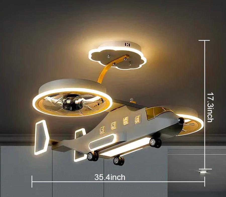 Helicopter Fan With Lights - Helicopter ceiling fan with dual rotors