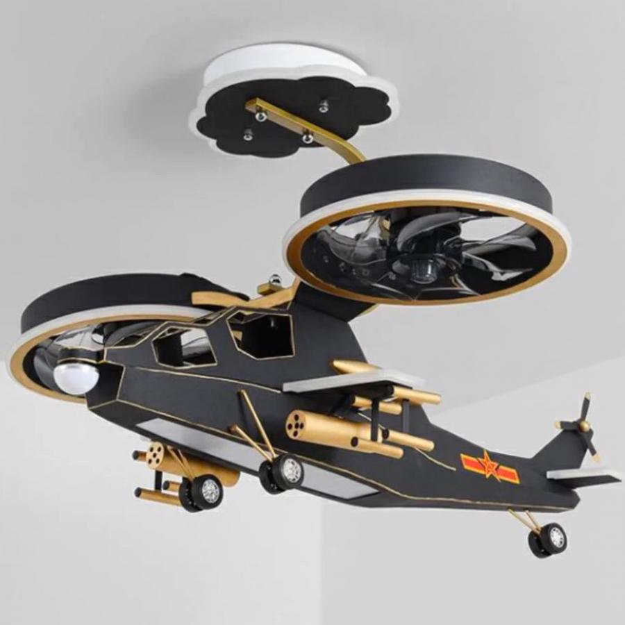 Helicopter Fan With Lights - Helicopter ceiling fan with dual rotors