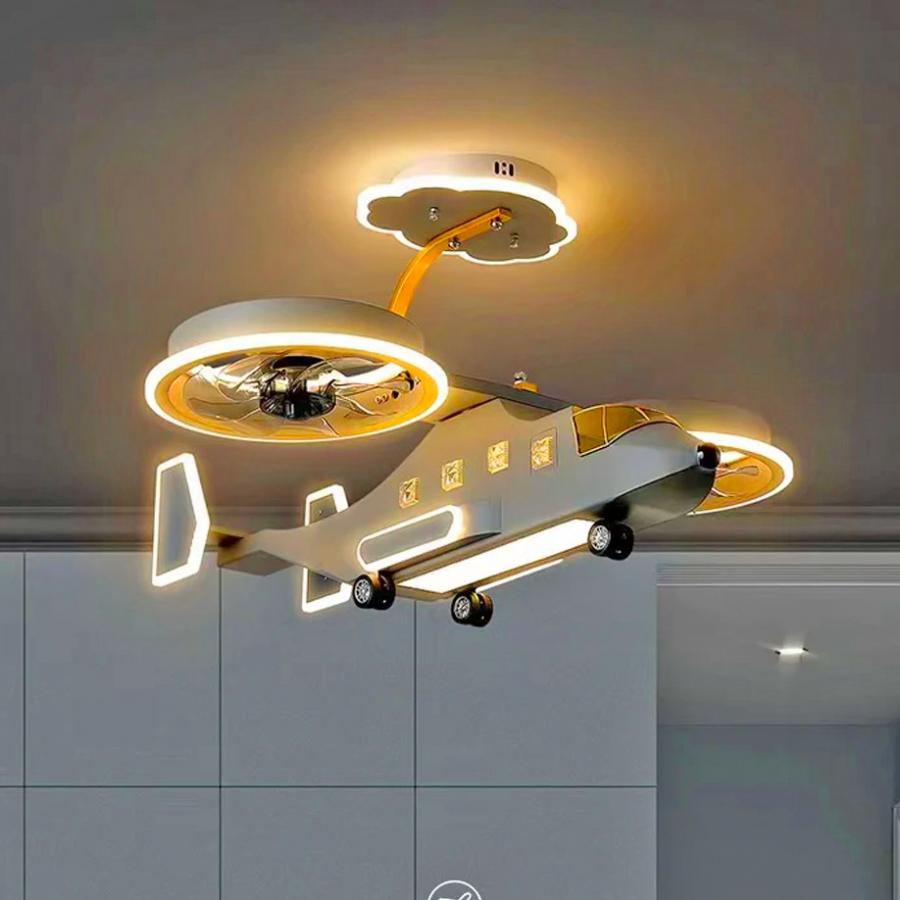 Helicopter Fan With Lights - Helicopter ceiling fan with dual rotors