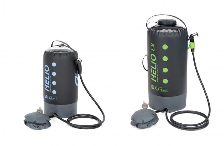 Helio Portable Shower- Foot Pedal Pressurized Shower - Pressure camping shower