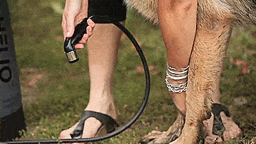 Helio Portable Shower- Foot Pedal Pressurized Shower - Pressure camping shower