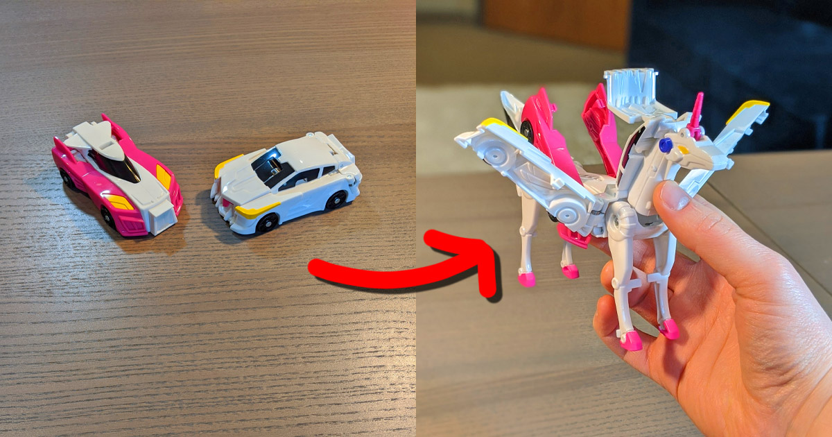 CarBot Magnetic Cars That Transform Into a Unicorn - Magnetic transforming toy