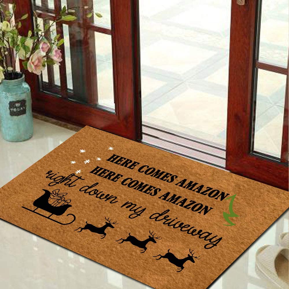 Here Comes Amazon, Right Down My Driveway Doormat