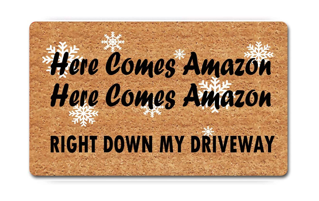 Here Comes Amazon, Right Down My Driveway Doormat