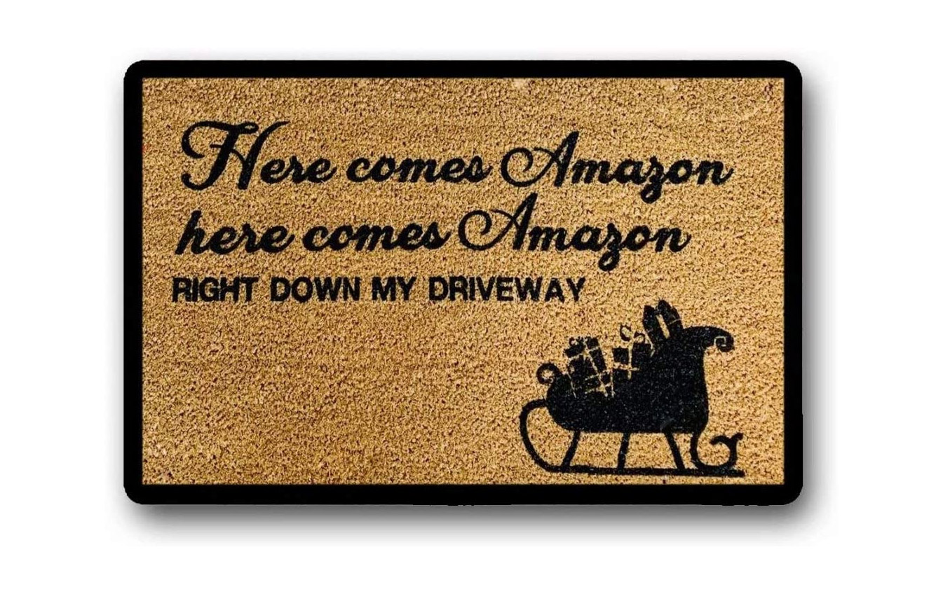 Here Comes Amazon, Right Down My Driveway Doormat