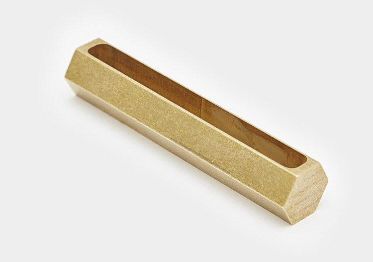 Hex Brass Business Card Holder - Manly Business Card Holder