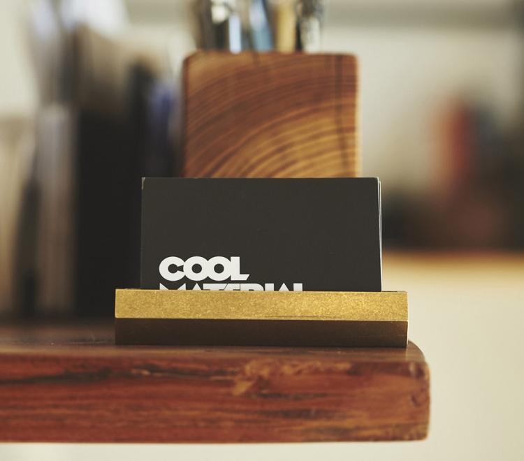 Hex Brass Business Card Holder - Manly Business Card Holder