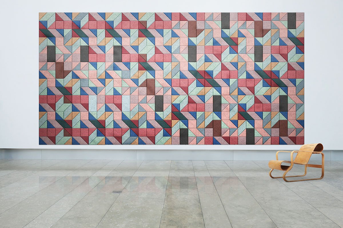 Hexagon Wall Tiles - Sound absorbing wood wool hexagon wall mural tiles