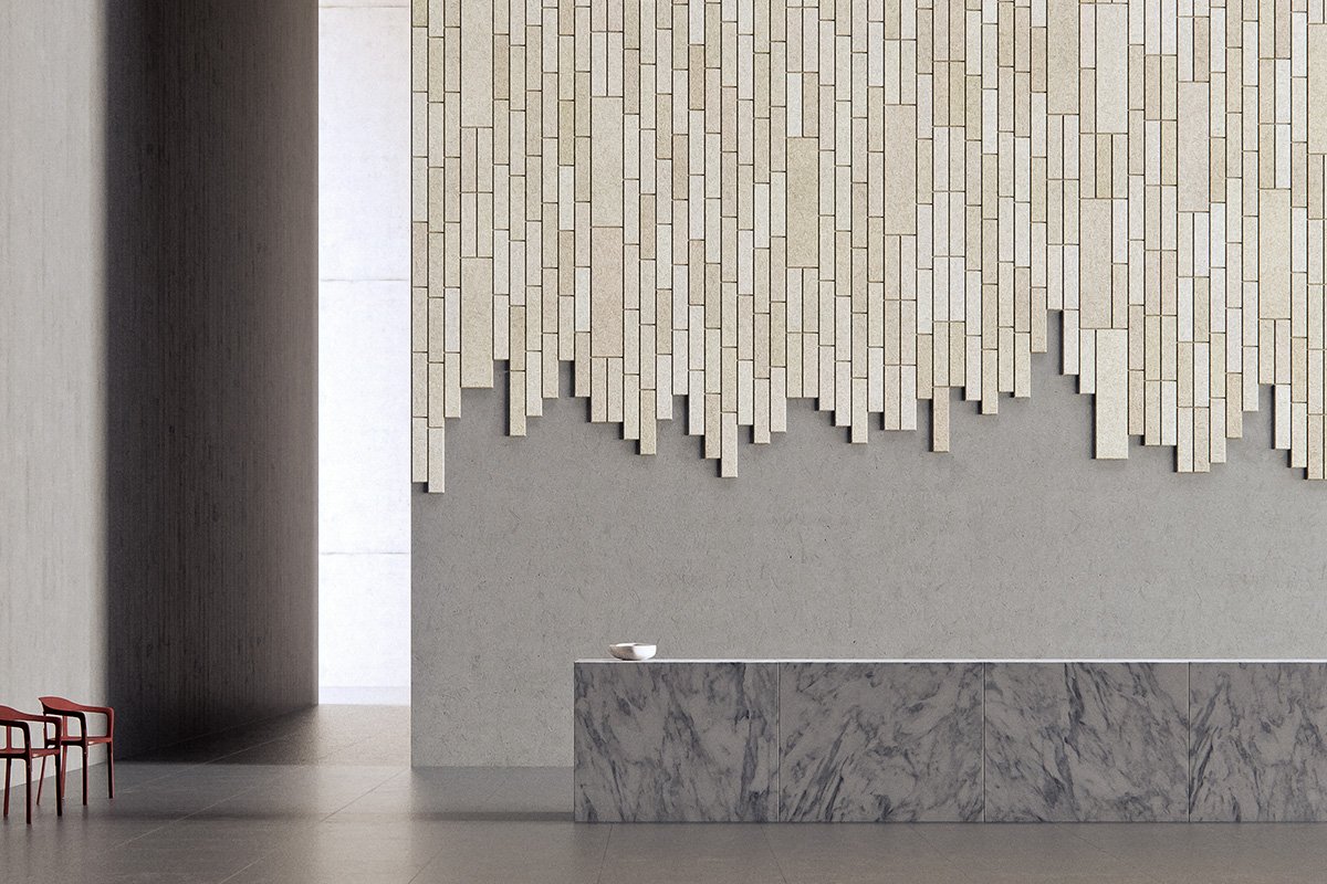 Hexagon Wall Tiles - Sound absorbing wood wool hexagon wall mural tiles
