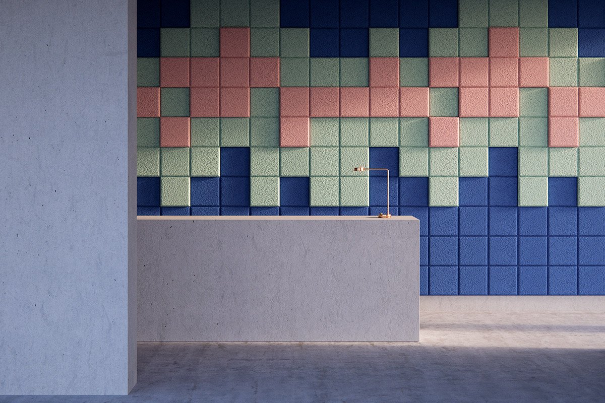 Hexagon Wall Tiles - Sound absorbing wood wool hexagon wall mural tiles