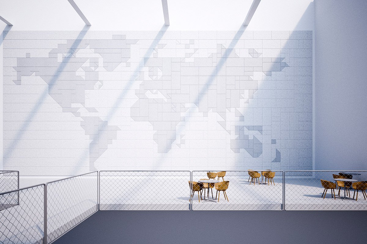 Hexagon Wall Tiles - Sound absorbing wood wool hexagon wall mural tiles