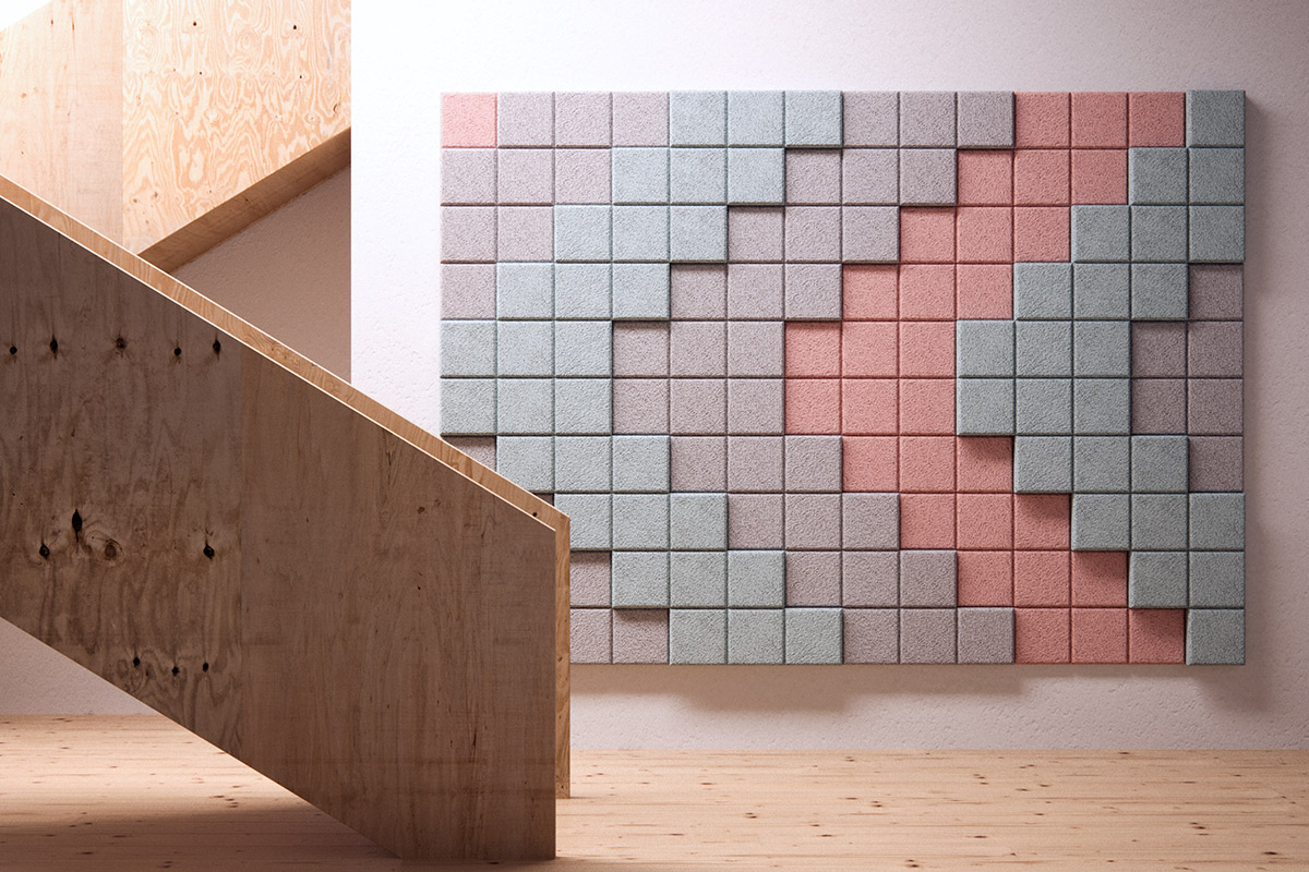 Hexagon Wall Tiles - Sound absorbing wood wool hexagon wall mural tiles