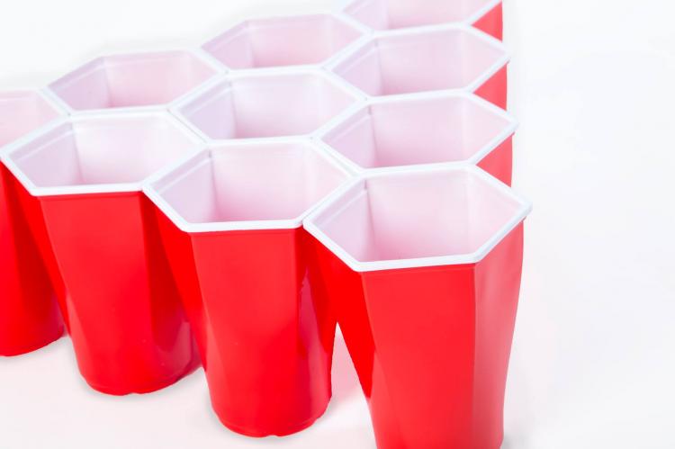 Hexcups - Hexagon Shaped Beer Pong Cups