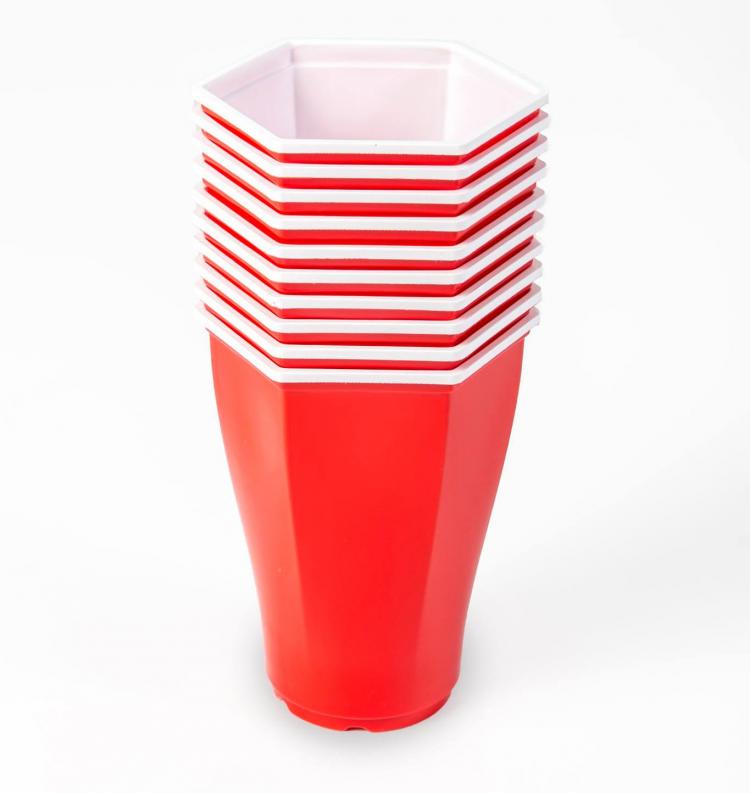 Hexcups - Hexagon Shaped Beer Pong Cups