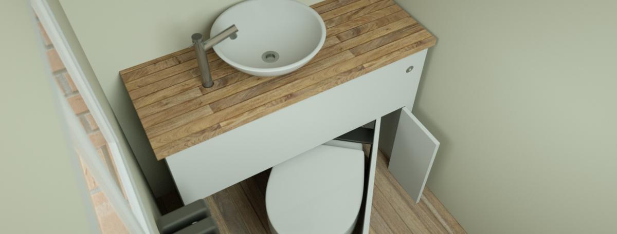 Hidealoo Pull-out Hidden Toilet For Tiny Homes - Retractable toilet into cabinet
