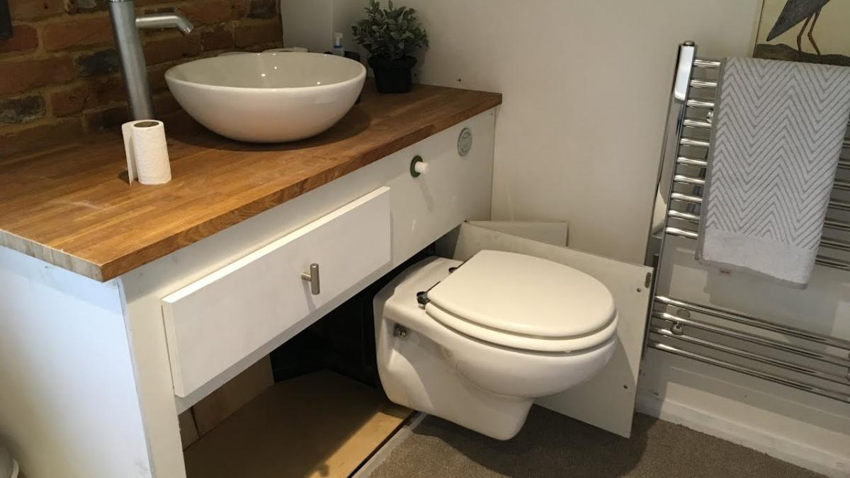 Hidealoo Pull-out Hidden Toilet For Tiny Homes - Retractable toilet into cabinet