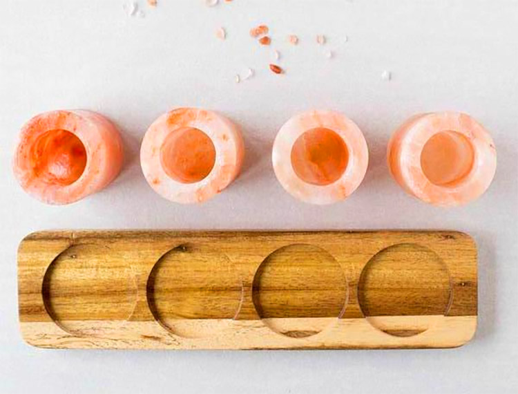 Himalayan Salt Shot Glasses - Tequila shot glasses made from salt