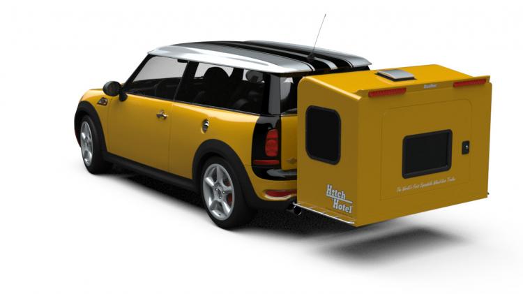 Hitch Hotel: Expandable Wheel-less Trailer Camper