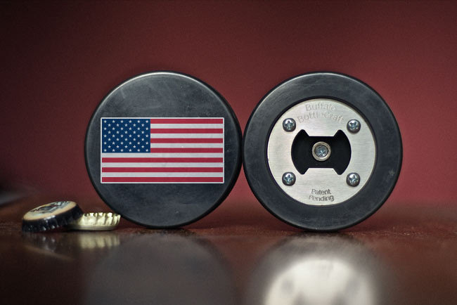 Hockey Puck Bottler Opener