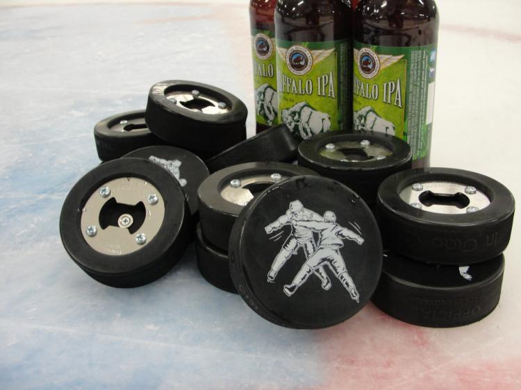 Hockey Puck Bottler Opener