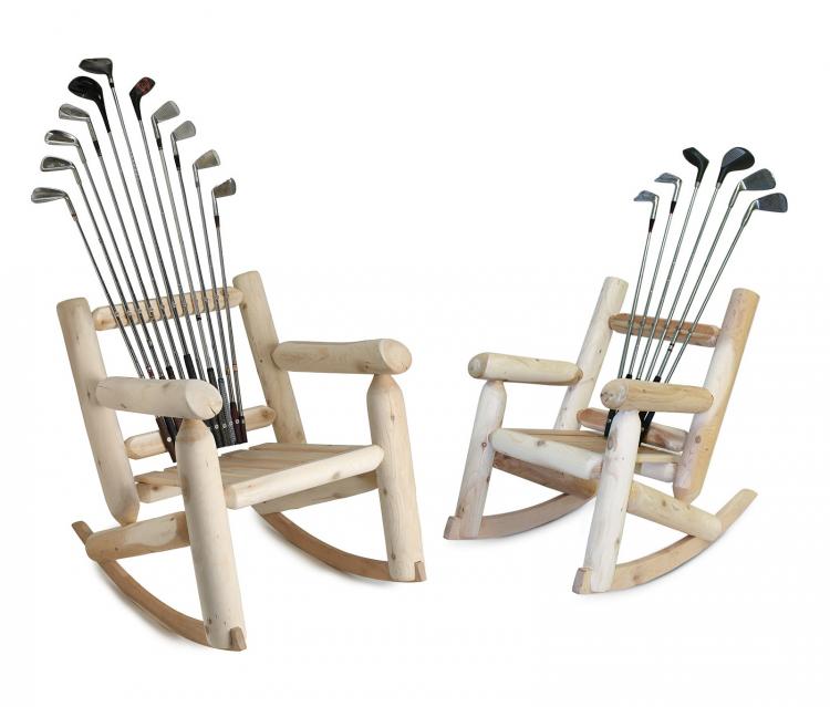 Hockey Stick Broom - Golf Club Rocking Chair