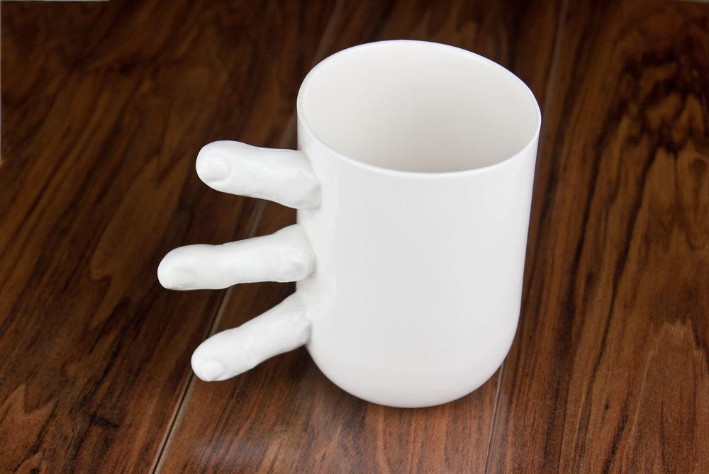 Creepy Fingers Mug - Holding hands finger mug