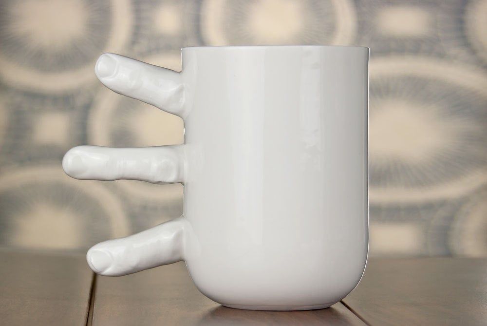 Creepy Fingers Mug - Holding hands finger mug
