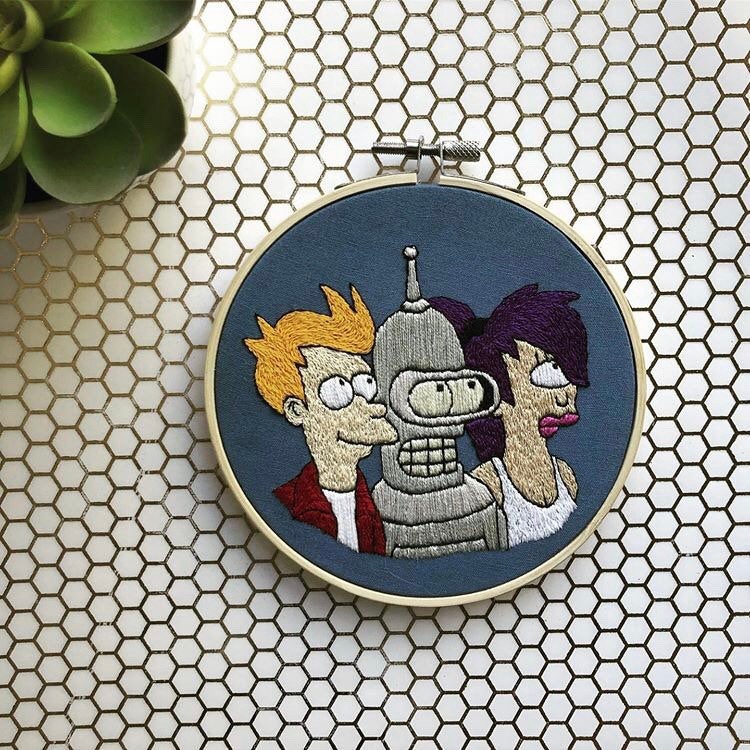Futurama Embroidery - Futurama Cross Stitch