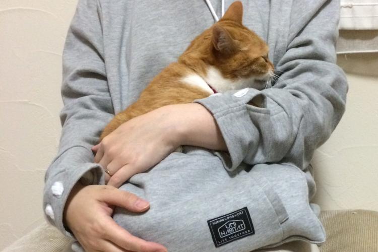 Hoodie Sweatshirt With Giant Front Pocket To Hold Cat