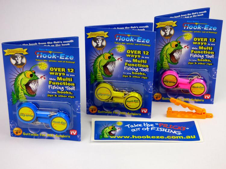 Hook-Eze - Safely tie hook to fishing line without cutting yourself - Fishing hook holder