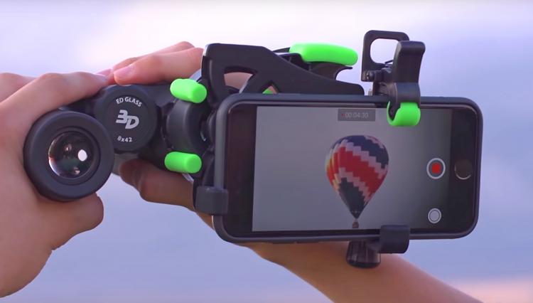 HookUpz Universal Digiscope Smart Phone Mount - Connect phone to binoculars, telescope, microscope