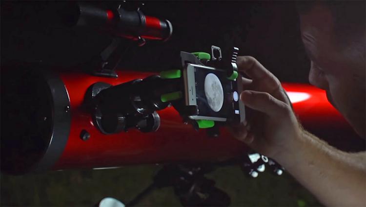 HookUpz Universal Digiscope Smart Phone Mount - Connect phone to binoculars, telescope, microscope
