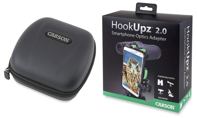 HookUpz Universal Digiscope Smart Phone Mount - Connect phone to binoculars, telescope, microscope