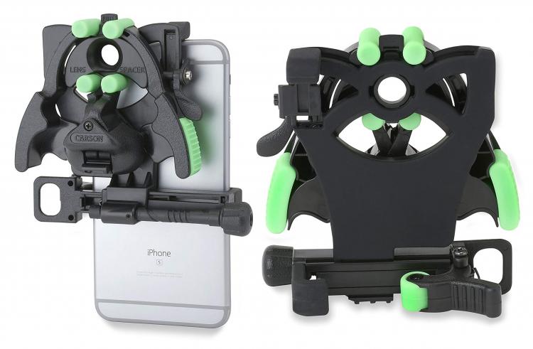 HookUpz Universal Digiscope Smart Phone Mount - Connect phone to binoculars, telescope, microscope
