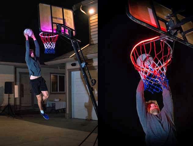 Hoop Light - Motion Activated LED light basketball rim attachment