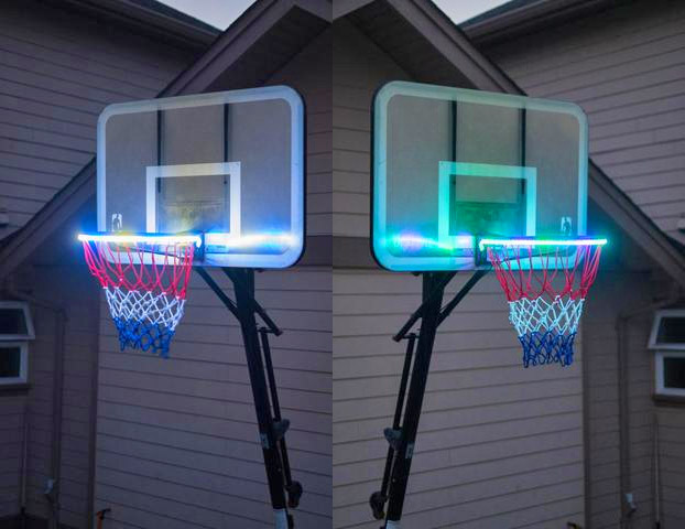 Hoop Light - Motion Activated LED light basketball rim attachment