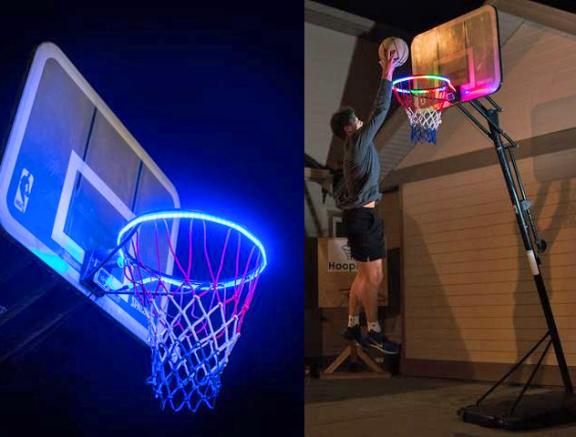 Hoop Light - Motion Activated LED light basketball rim attachment