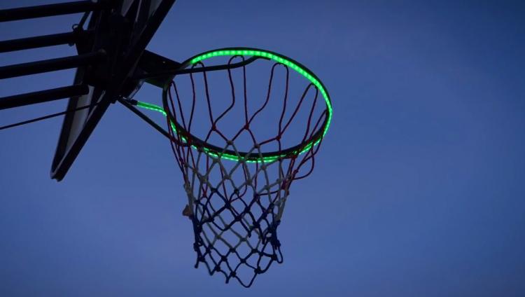 Hoop Light - Motion Activated LED light basketball rim attachment