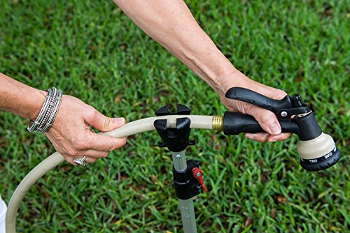 Hose Hooker Holds Your Garden Hose In Place For Washing Your Dog