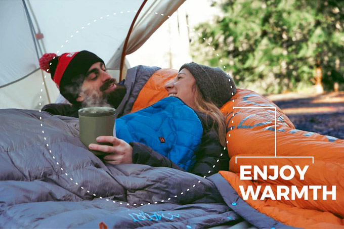 Sierra Madre Hot Pocket Heated Camping Blanket - Electric sack heats your sleeping bag
