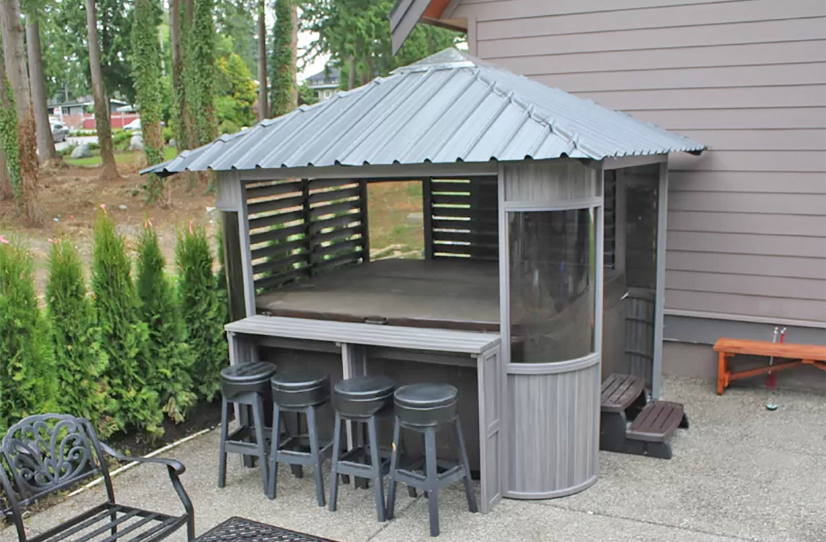 Hot Tub Gazebo Turns Your Spa Into a Swim-Up Bar