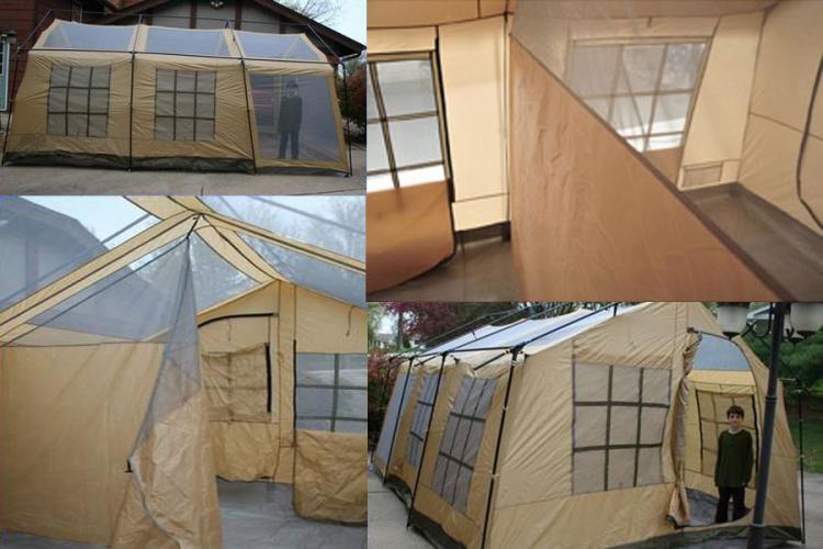 Giant 10 Person Tent - House Shaped Tent - Northwest Territory Ten Person Cabin Tent
