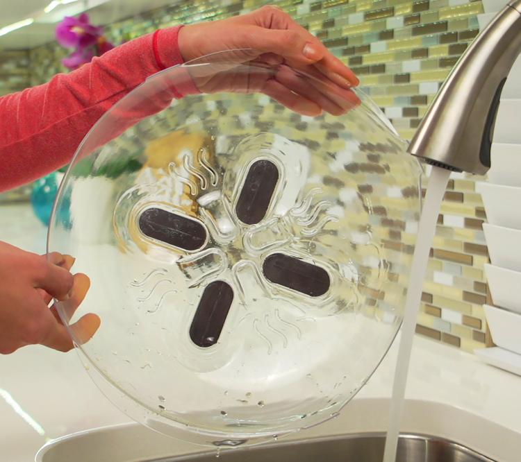 Hover Cover Magnetic Microwave Splatter Lid - Microwave lid attaches to top of microwave ceiling when not in use