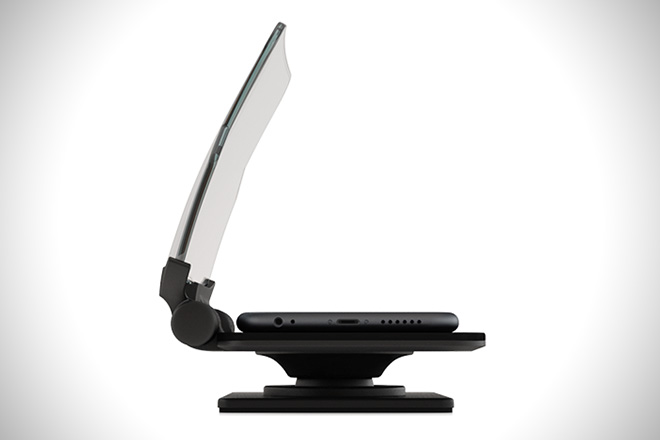 HUDWAY Glass uses your phones reflection for a heads-up-display (HUD) in your car - Phone Heads-Up-Display HUD for car