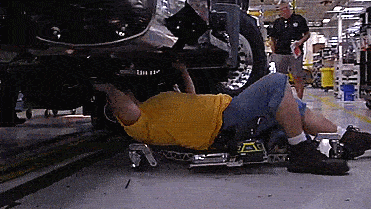 Human Hoist Futuristic Automatic Shop Chair - Robotic Mechanics Creeper