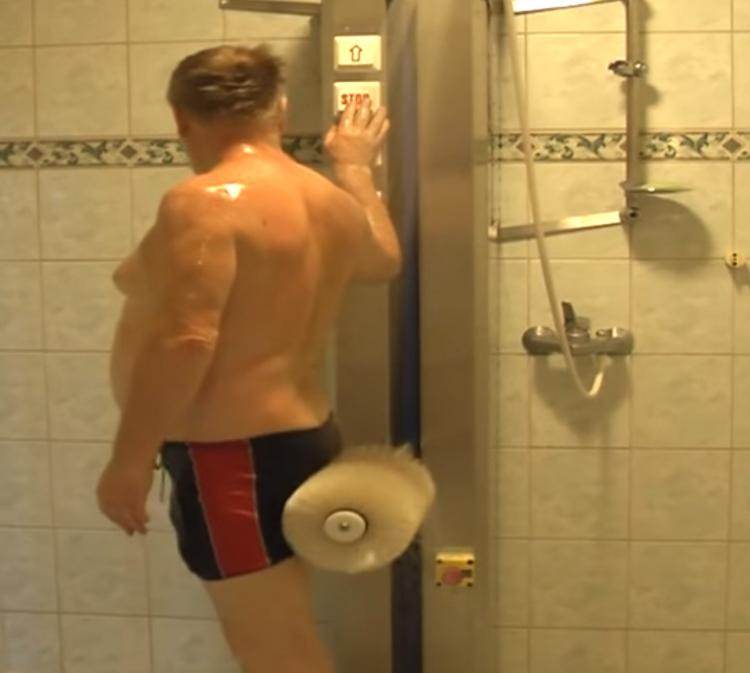 Human Wash - Car Wash For Humans - Moving spinning scrubber shower
